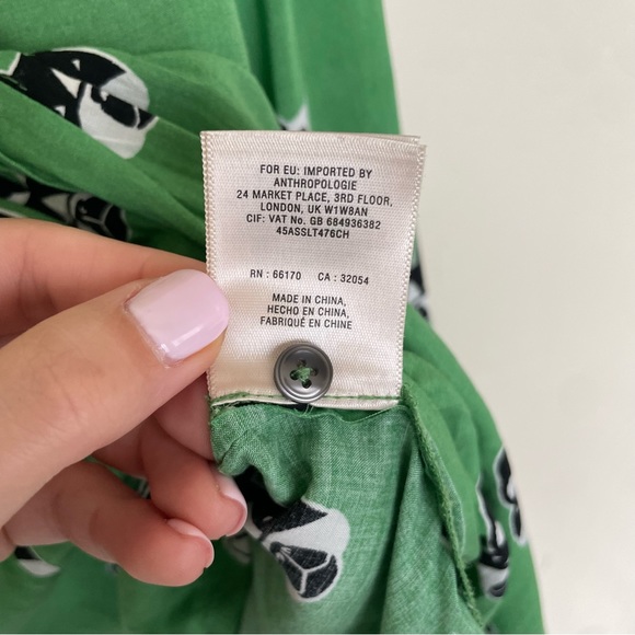 Anthropologie Maeve French Bulldog Print Button Front Long Sleeve Shirt - Picture 9 of 11